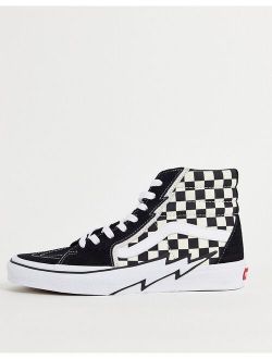SK8-Hi Bolt Checkerboard sneakers in black/white