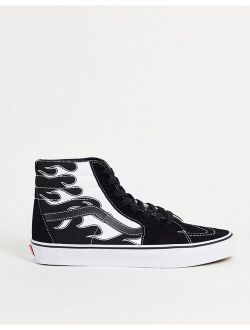 SK8-Hi Flame sneakers in black/white