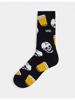 Dive Bar crew socks in black