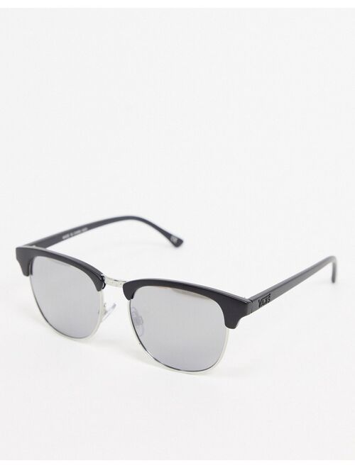 Vans Dunville sunglasses in matte black with silver lens