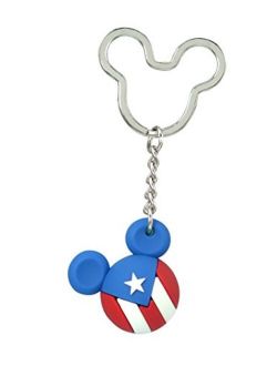 Mickey Icon Ball Key Ring - Puerto Rico Key Accessory,Multi-colored,3"