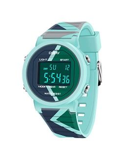 Kids Watches Digital Sport Watches for Boys Girls Outdoor Waterproof Watches with Alarm Stopwatch Contrast Color Child Wrist Watch for Ages 5-15