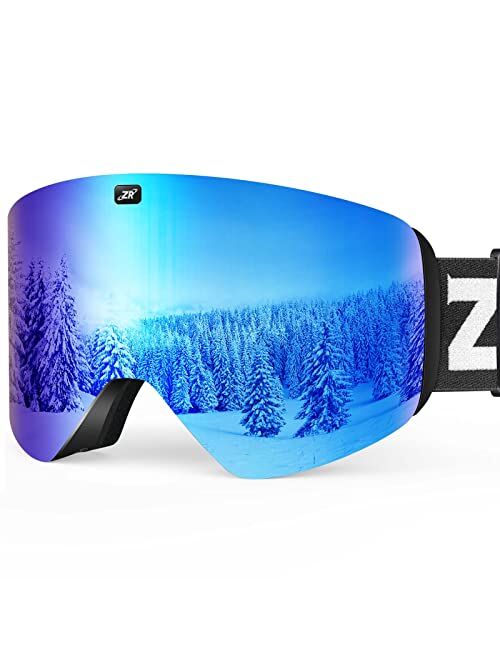 ZIONOR X11 Ski Goggles Magnetic Cylindrical Snowboard Snow Goggles for Men Women
