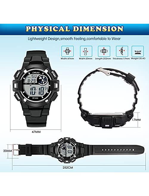 CakCity Kid Sport Outdoor Waterproof Watches LED Backlight Digital Electronic Boy and Girls Wrist Watch Alarm Stopwatch Militar Style Ages