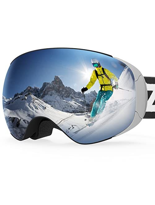 ZIONOR X PRO Ski Snowboard Snow Goggles Interchangeable Lens for Men Women Adult