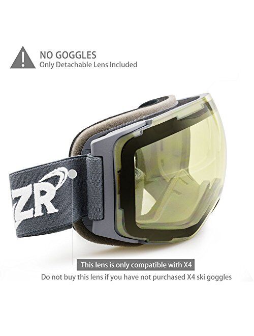ZIONOR Lagopus X4 Ski Snowboard Snow Goggles Replacement Lenses