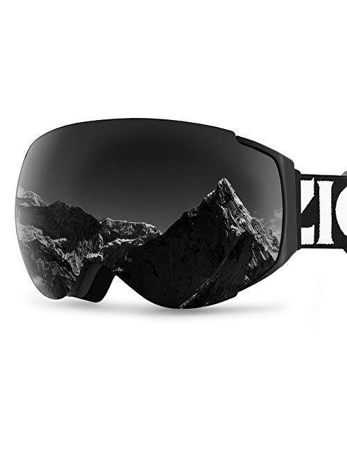 ZIONOR X6 Ski Snowboard Snow Goggles OTG for Men Women Anti-Fog UV Protection