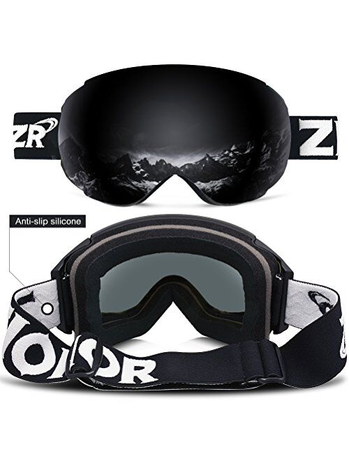 ZIONOR X6 Ski Snowboard Snow Goggles OTG for Men Women Anti-Fog UV Protection