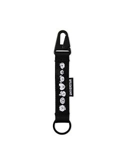Space Wappen Collection Characters Strap Keychain Key Ring Bag Charm, Black