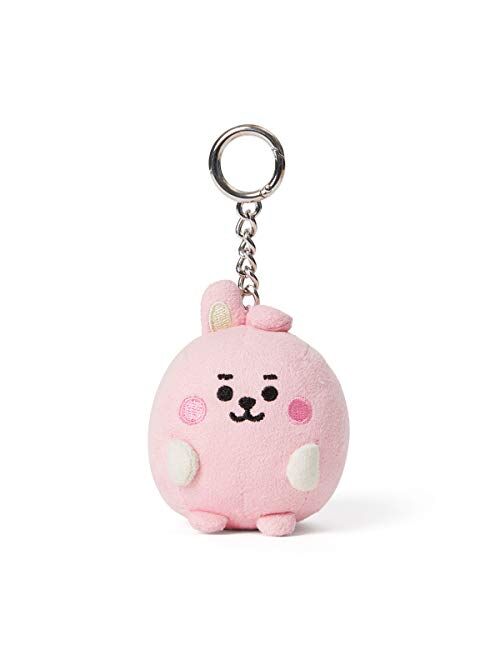 BT21 Baby Series Character Soft Plush Snap Keychain Key Ring Bag Charm, 7 cm