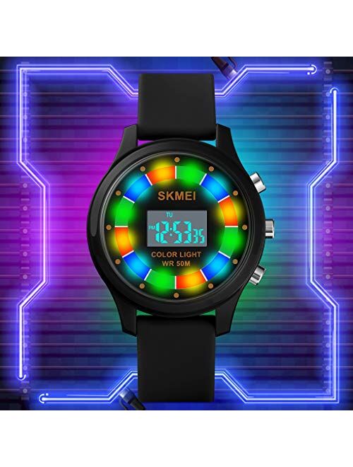 CakCity Kids Digital Sport Watch for Boys Girls Kid Waterproof Electronic Multi Function Cute Outdoor Watches with LED Luminous Alarm Stopwatch Child Wristwatch Ages 5-15