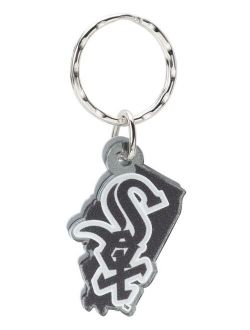 Multi Chicago White Sox Metallic State Shape Keychain