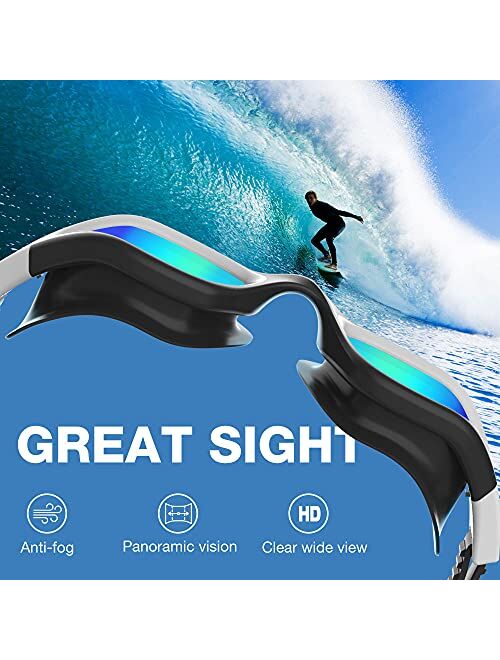 ZIONOR Swim Goggles, G1 Polarized Swimming Goggles Anti-Fog for Adult Men Women