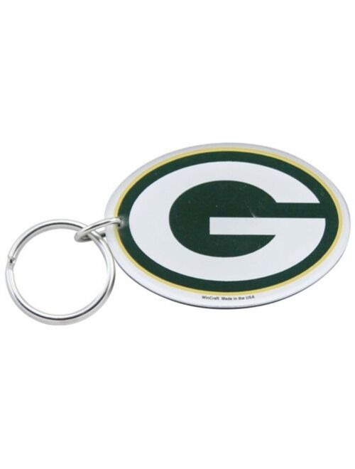 Wincraft White Green Bay Packers High Definition Logo Keychain