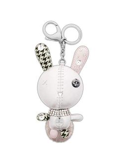 Crystal Authentic Mathilde Stainless Steel Grey Rabbit Bag Charm