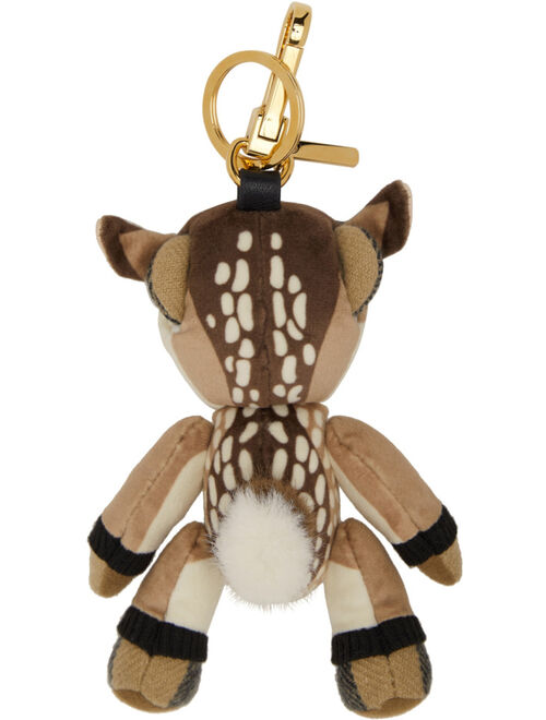Burberry Beige  Thomas Bear In Deer Costume Keychain