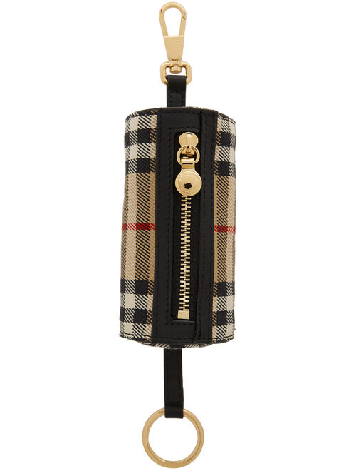 Burberry Beige Vintage Check Barrel Bag Keychain