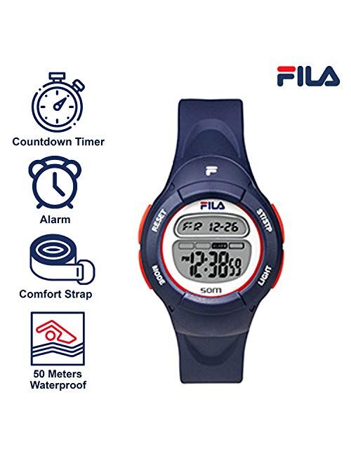 FILA Boys Watches Ages 7-10 - Boys Watches - Kids Digital Watch - Gifts for 11-Year-Old Boys - Gifts for 10 Year Old Boy - Kids Sports Watch - Boys Digital Watch - Kids  