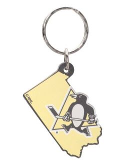 Multi Pittsburgh Penguins Metallic State Shape Keychain