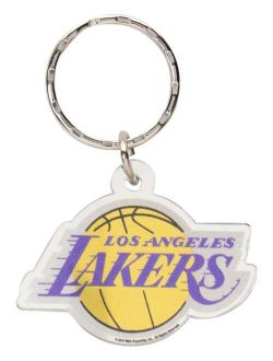 Multi Los Angeles Lakers Metallic Freeform Acrylic Keychain