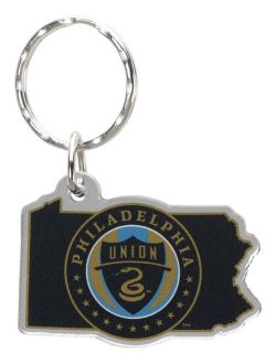 Multi Philadelphia Union Acrylic Keychain State Logo