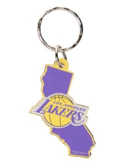 Multi Los Angeles Lakers Metallic State Shape Keychain