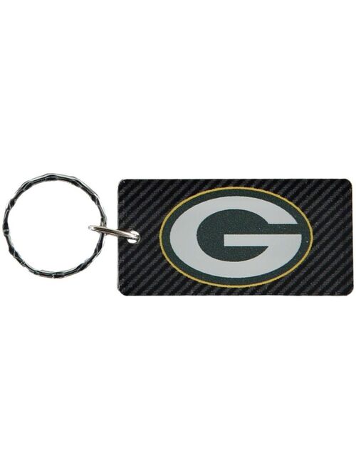 Stockdale Multi Green Bay Packers Carbon Printed Acrylic Team Color Logo Keychain