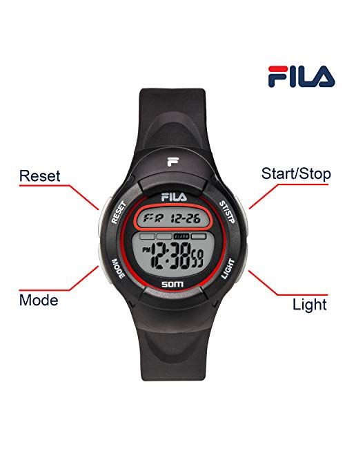 FILA Boys Watches Ages 7-10 - Boys Watches - Kids Digital Watch - Gifts for 11 Year Old Boys - Gifts for 10 Year Old Boy - Kids Sports Watch - Boys Digital Watch - Kids  