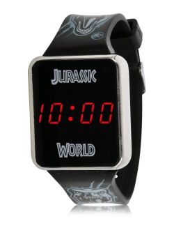 Jurassic Park Kid's Touch LED Screen Black Silicone Strap Watch, 36mm x 33 mm