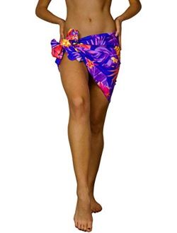 Hawaiian Sarong Pareo Beach Wrap for Women Funky Casual Bikini Cover Up Very Loud Swimsuit Pineapple Print