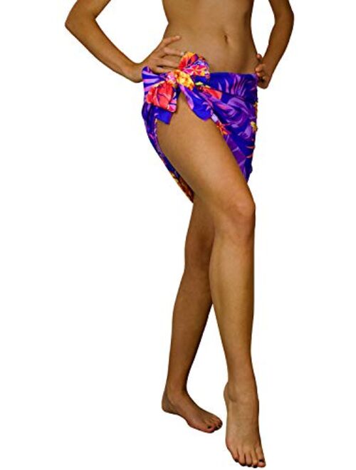KING KAMEHA Hawaiian Sarong Pareo Beach Wrap for Women Funky Casual Bikini Cover Up Very Loud Swimsuit Pineapple Print