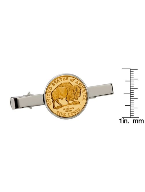 American Coin Treasures Gold-Layered Westward Journey Bison Nickel Coin Tie Clip