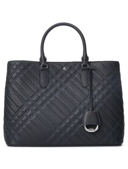 Marcy Plaid Quilted Large Satchel