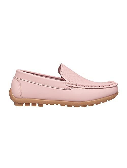coXist Kids Toddlers Boys Girls Leather Slip On Loafers Moccasin Boat Dress Shoes