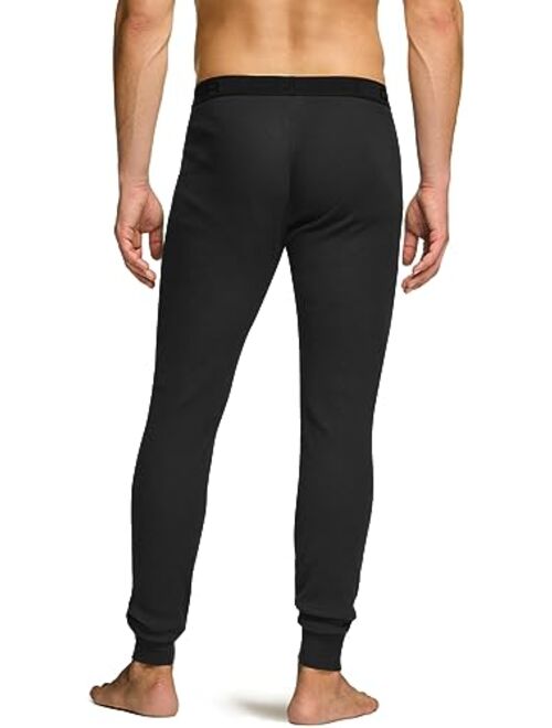 CQR 1 or 2 Pack Men's Thermal Underwear Pants, Midweight Waffle Knit Long Johns, Winter Cold Weather Thermal Bottoms with Fly