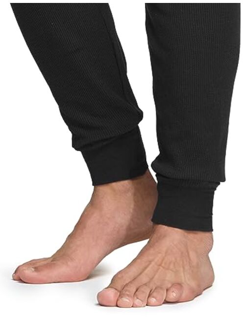 CQR 1 or 2 Pack Men's Thermal Underwear Pants, Midweight Waffle Knit Long Johns, Winter Cold Weather Thermal Bottoms with Fly