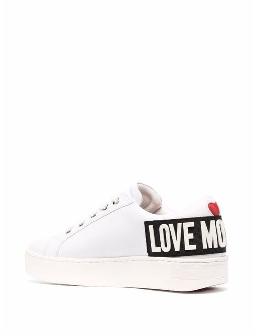 Love Moschino logo patch low-top sneakers