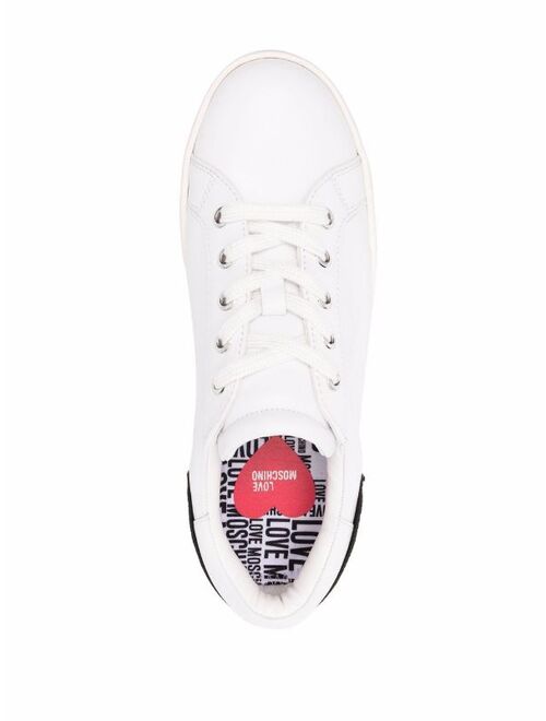 Love Moschino logo patch low-top sneakers