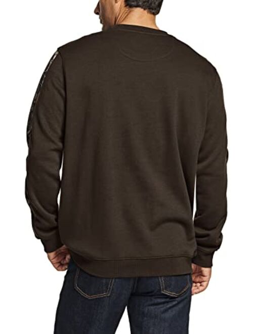 CQR Men's Fleece Crewneck Sweatshirt, Winter Outdoor Performance Pullover, Crew Fleece Lined Hunting Sweatshirts