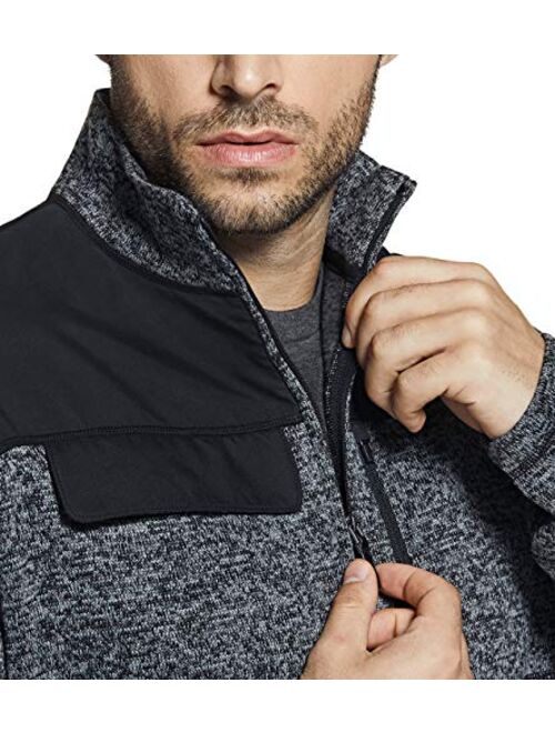 CQR Men's Thermal Fleece Half Zip Pullover, Winter Outdoor Warm Sweater, Lightweight Long Sleeve Sweatshirt