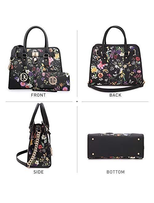 DASEIN Women Handbags Top Handle Satchel Purse Shoulder Bag Hobo Bag Work Bag Set 2pcs