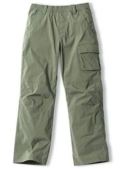 Kids Youth Hiking Cargo Pants, Outdoor Camping Pants, UPF 50  Quick Dry Regular Pants