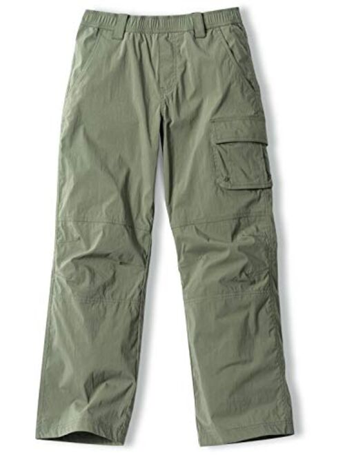 CQR Kids Youth Hiking Cargo Pants, Outdoor Camping Pants, UPF 50+ Quick Dry Regular Pants