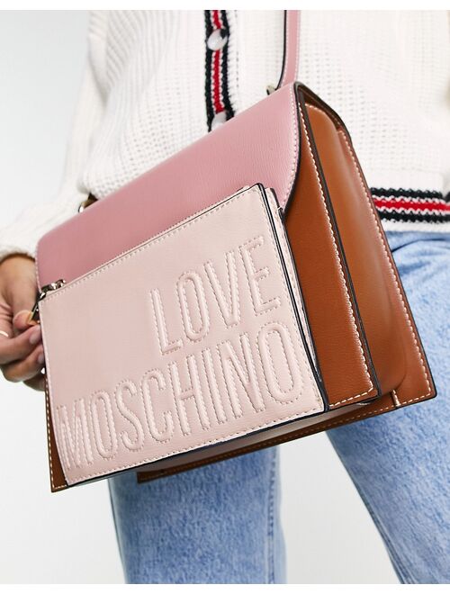 Love Moschino cross body bag in pink