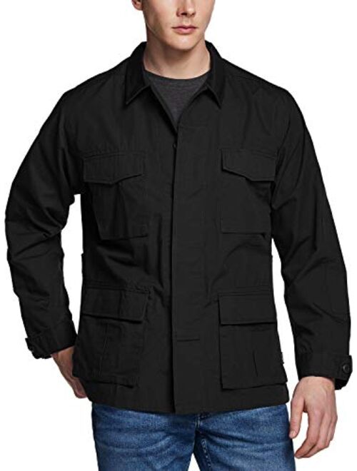 CQR Men's Casual Military Jacket, Water Repellent Field Army Jackets, Outdoor Ripstop Utility Jackets