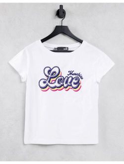 love logo T-shirt in white