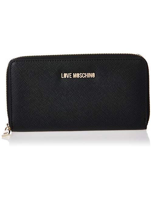 Love Moschino Zippered Wallet, Black