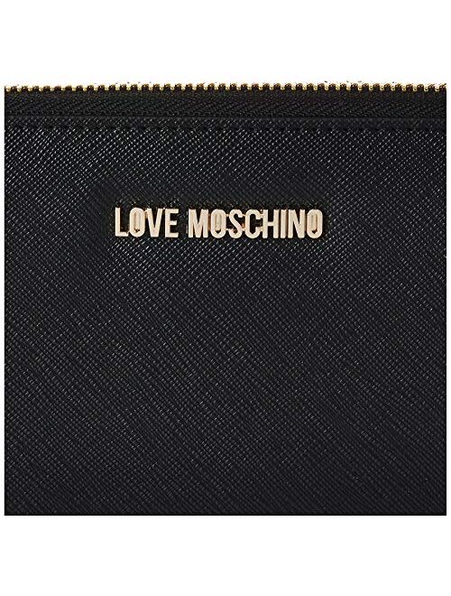 Love Moschino Zippered Wallet, Black