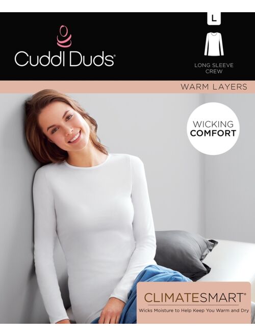 Cuddl Duds Climatesmart Wicking  Long Sleeve Crew Neck Top