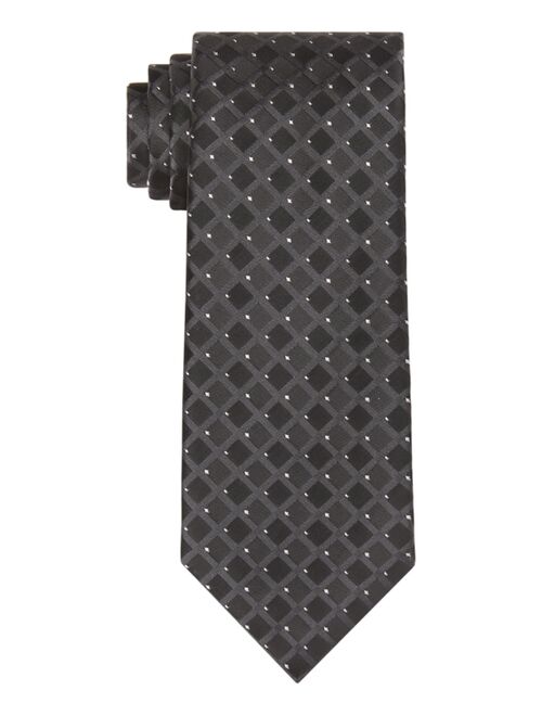 Calvin Klein Men's Paver Grid Print Textured Tie